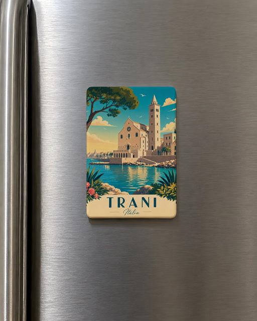 Cattedrale di Trani Fridge Magnet, Trani Cathedral Souvenir Magnet, Apulia Italy Travel Keepsake, Italian Cathedral Magnet