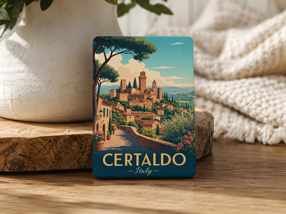Certaldo Italy Fridge Magnet, Certaldo Tuscany Souvenir Magnet, Italian Travel Landmark Refrigerator Magnet