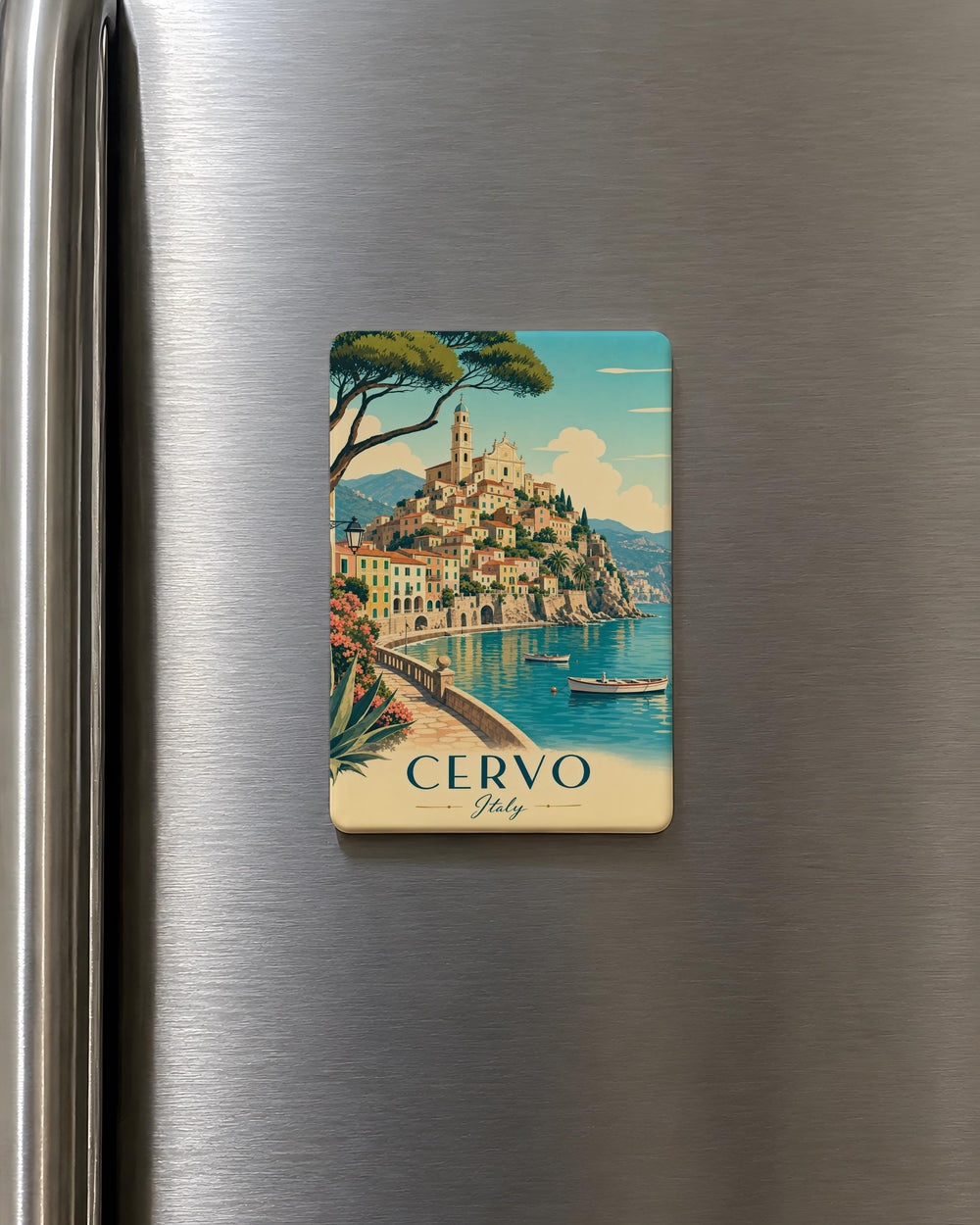Cervo Italy Fridge Magnet, Cervo Liguria Travel Souvenir Magnet, Italian Riviera Village Keepsake, Italy Destination Magnet