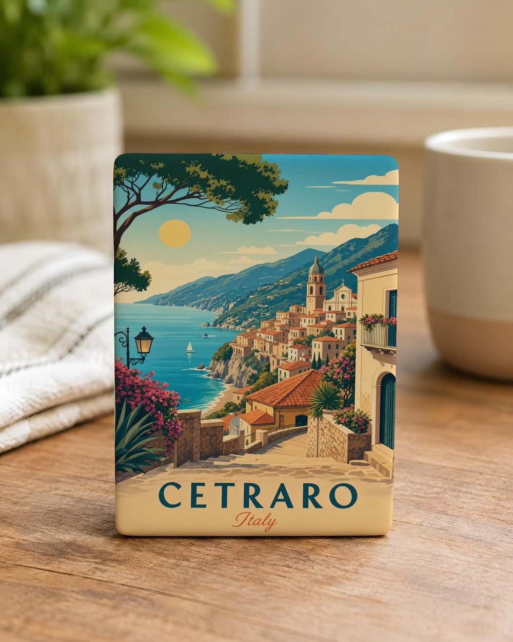 Cetraro Italy Fridge Magnet, Cetraro Calabria Souvenir Magnet, Italian Coastal Town Travel Keepsake Magnet