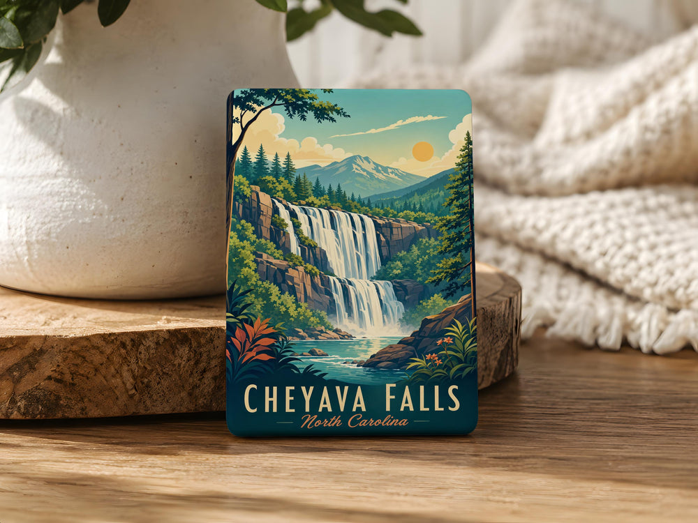 Cheyava Falls Fridge Magnet, Cheyava Falls Waterfall Souvenir Magnet, Nature Travel Keepsake Magnet