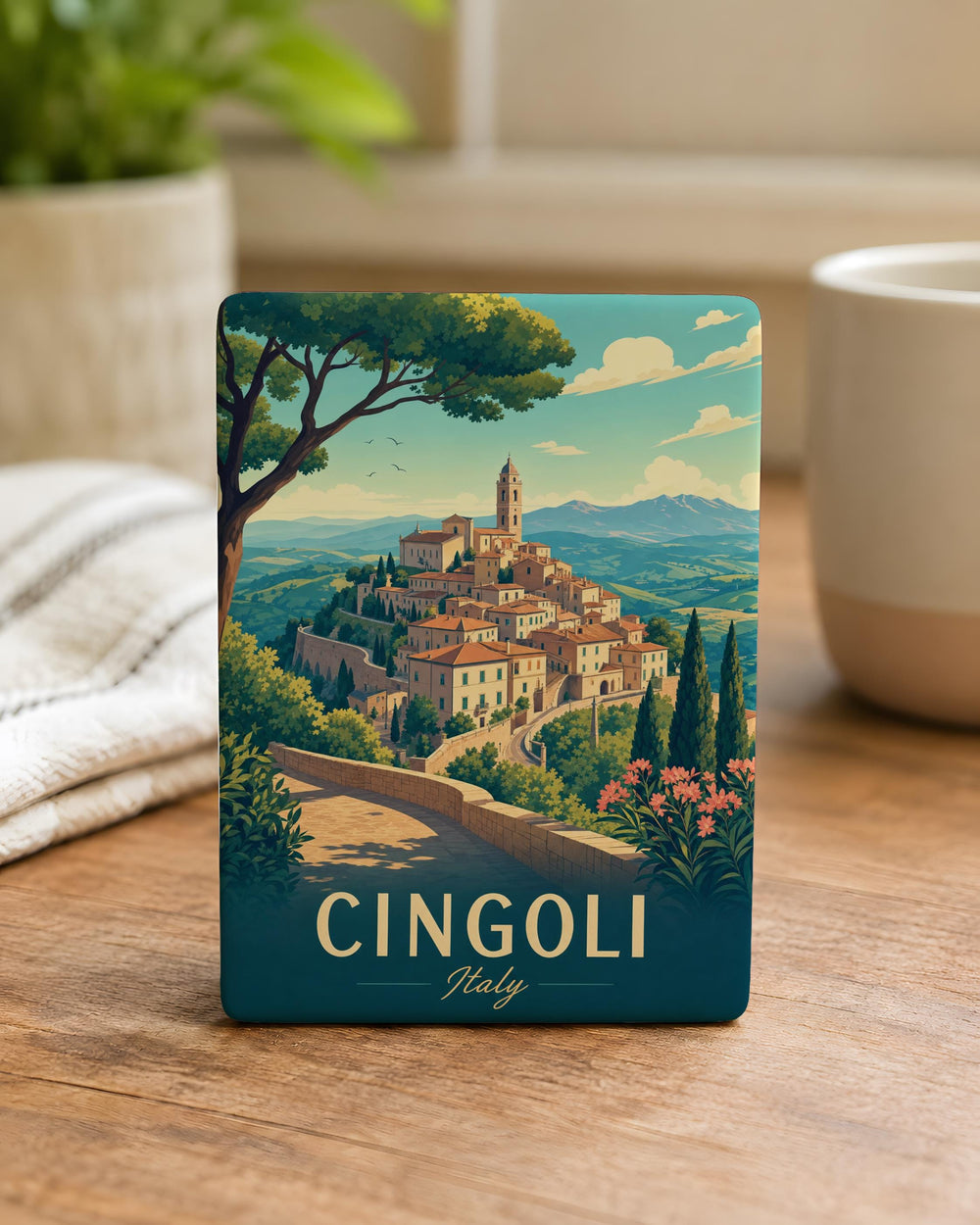Cingoli Italy Fridge Magnet, Cingoli Souvenir Magnet, Italian Town Travel Gift, Marche Region Keepsake Magnet