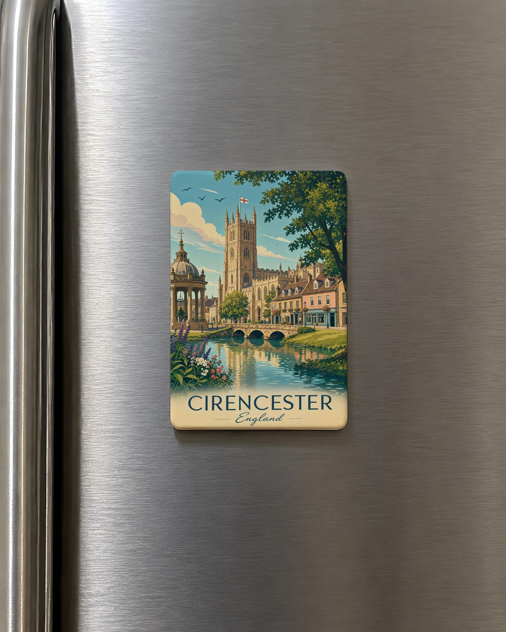 Cirencester England Fridge Magnet, Cirencester Souvenir Magnet, Cotswolds Travel Gift, UK Town Keepsake Magnet