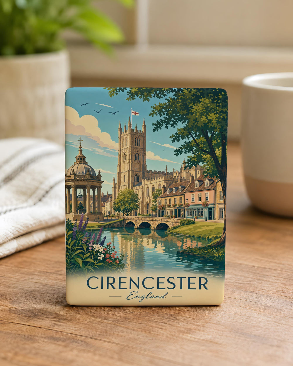 Cirencester England Fridge Magnet, Cirencester Souvenir Magnet, Cotswolds Travel Gift, UK Town Keepsake Magnet