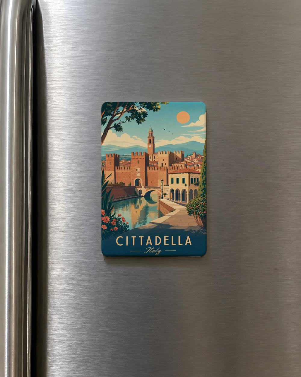Cittadella Italy Fridge Magnet, Cittadella Walled City Souvenir, Veneto Travel Gift, Italian Town Keepsake Magnet