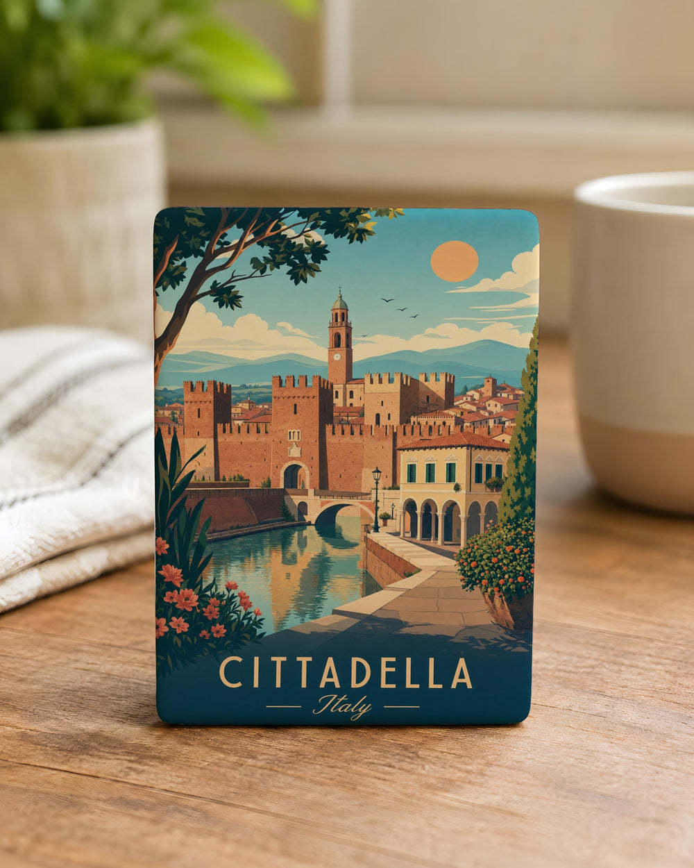 Cittadella Italy Fridge Magnet, Cittadella Walled City Souvenir, Veneto Travel Gift, Italian Town Keepsake Magnet