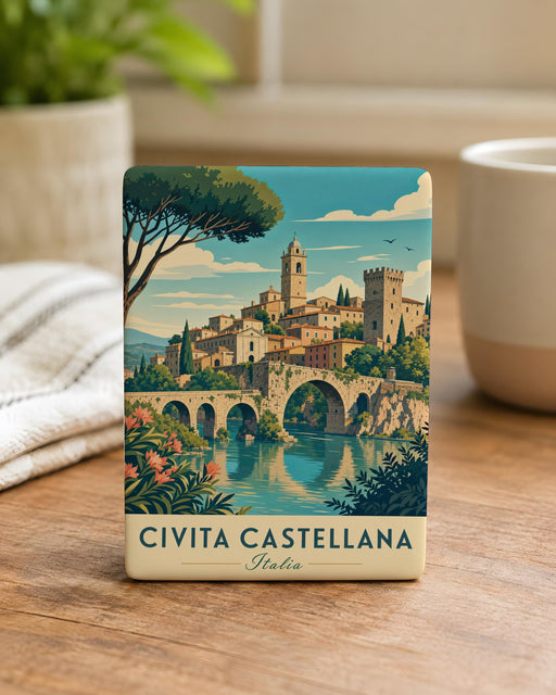 Civita Castellana Italy Fridge Magnet, Civita Castellana Travel Souvenir Magnet, Lazio Landmark Refrigerator Magnet