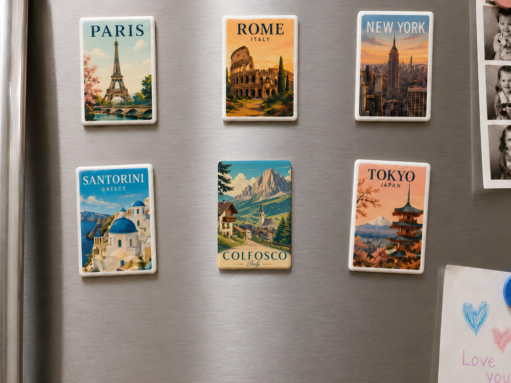 Colfosco Italy Fridge Magnet, Dolomites Mountain Village Souvenir, South Tyrol Travel Keepsake, Italian Alps Gift