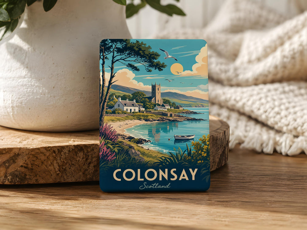 Colonsay Scotland Fridge Magnet, Colonsay Island Souvenir Magnet, Scottish Hebrides Travel Keepsake Magnet