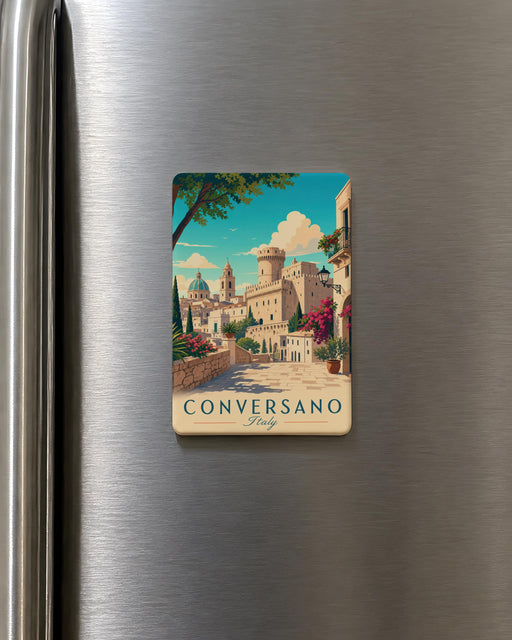 Conversano Italy Fridge Magnet, Conversano Puglia Souvenir Magnet, Italian Town Travel Keepsake Refrigerator Magnet