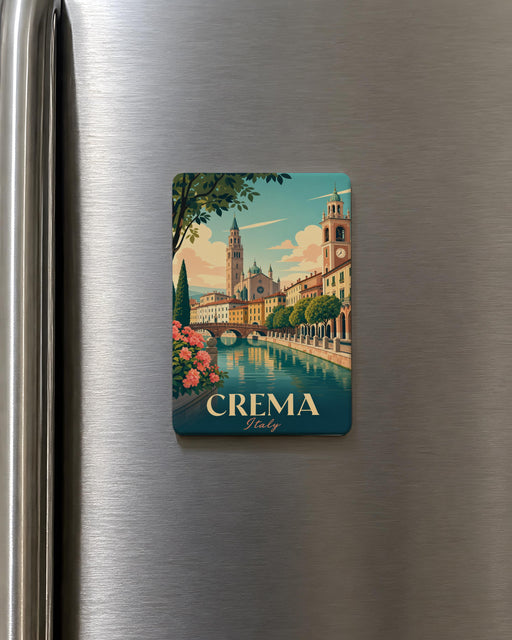 Crema Italy Fridge Magnet, Crema Lombardy Souvenir, Italian Travel Gift, Crema City Landmark Keepsake Magnet