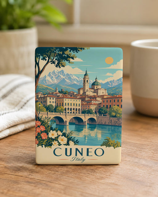 Cuneo Italy Fridge Magnet, Cuneo Piemonte Souvenir Magnet, Cuneo City Travel Keepsake, Italy Landmark Magnet