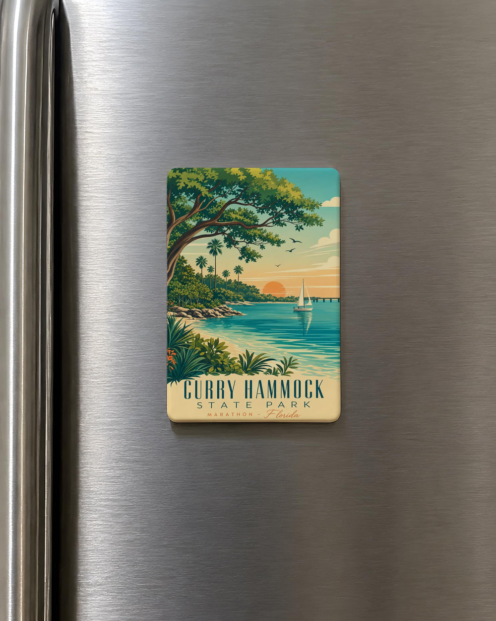 Curry Hammock State Park Fridge Magnet, Florida Keys Souvenir Magnet, State Park Travel Keepsake Magnet
