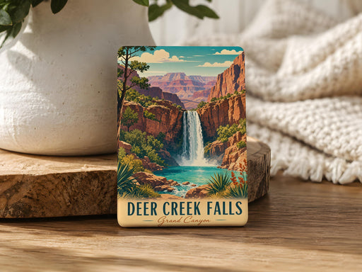 Deer Creek Falls Grand Canyon Fridge Magnet, Arizona Waterfall Canyon Souvenir Magnet, National Park Travel Keepsake Gift