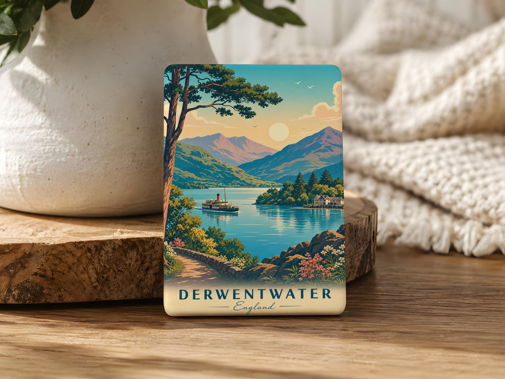 Derwentwater Lake District Fridge Magnet, Derwentwater Keswick Souvenir Magnet, Cumbria England Travel Gift Magnet
