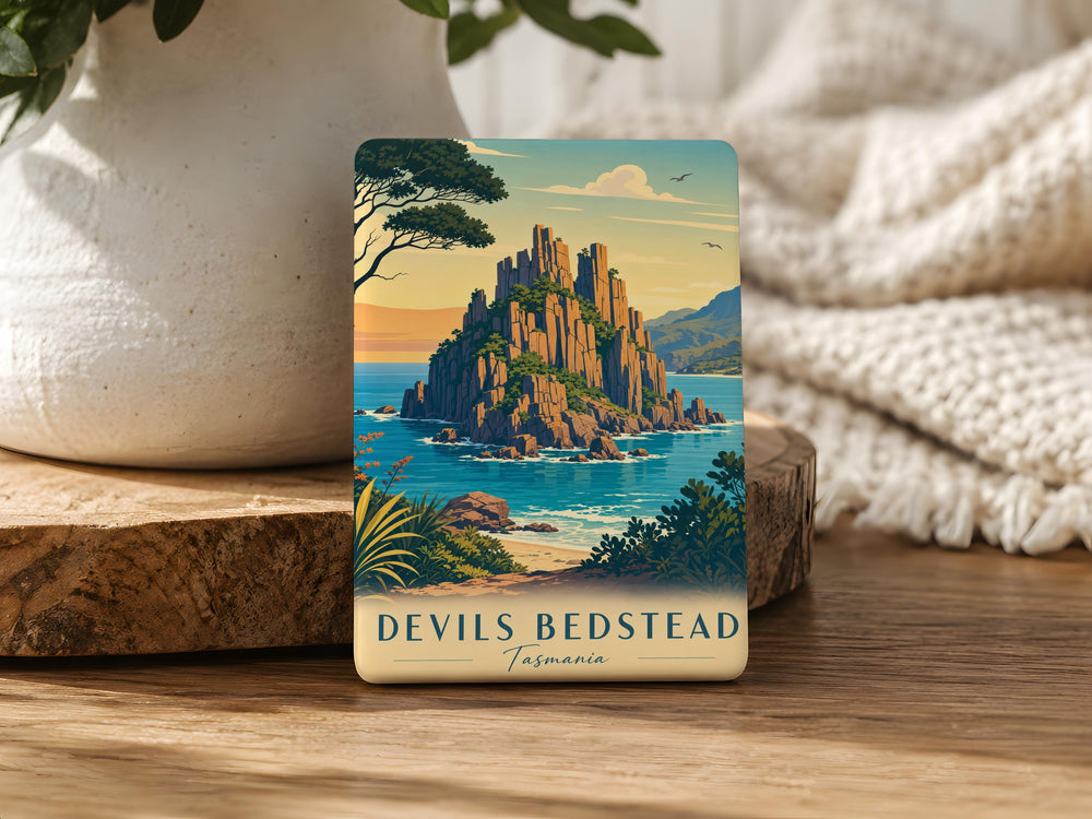 Devils Bedstead Fridge Magnet, Desert Rock Formation Landmark Souvenir Magnet, Nature Landscape Refrigerator Magnet