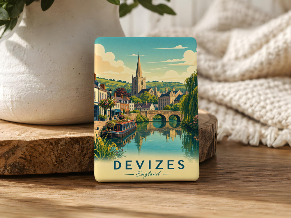 Devizes England Fridge Magnet, Devizes Wiltshire Souvenir Magnet, England Travel Keepsake Magnet, UK Town Landmark Magnet