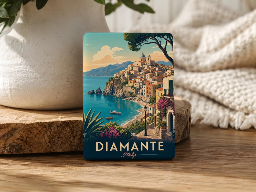 Diamante Italy Fridge Magnet, Diamante Calabria Souvenir Magnet, Italian Coastal Town Travel Gift, Italy Vacation Keepsake