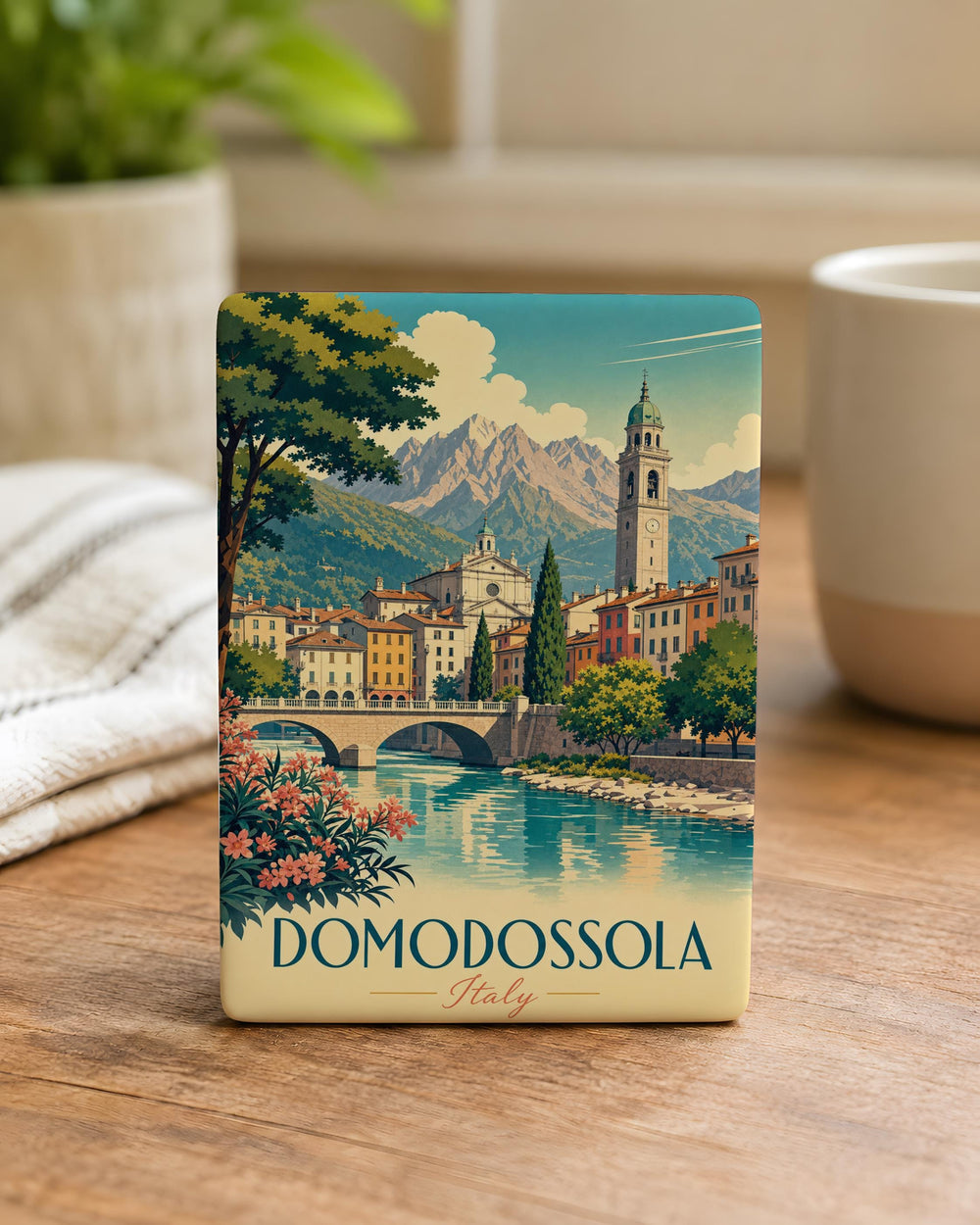 Domodossola Italy Fridge Magnet, Domodossola Souvenir Magnet, Italian Travel Gift, Piedmont Italy Keepsake Magnet
