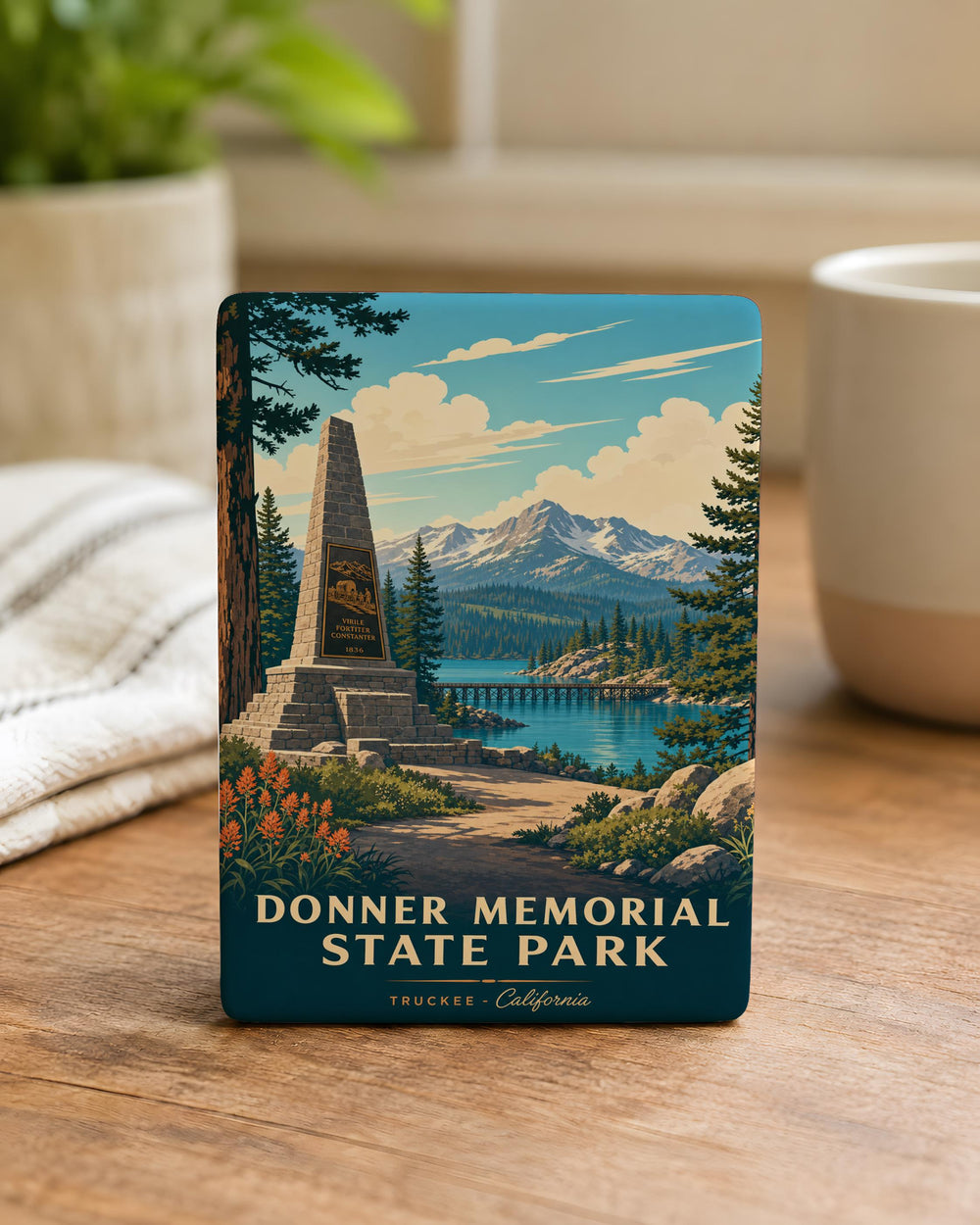 Donner Memorial State Park Fridge Magnet, California State Park Souvenir Magnet, Truckee Lake Tahoe Travel Keepsake Magnet