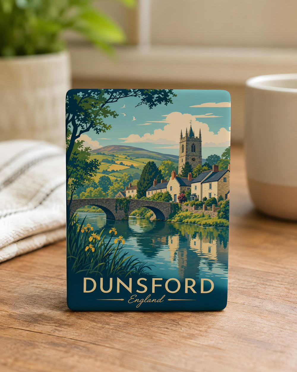Dunsford England Fridge Magnet, Dunsford Village Souvenir Magnet, Devon UK Travel Gift, English Countryside Keepsake Magnet