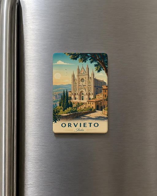 Duomo di Orvieto Fridge Magnet, Orvieto Cathedral Souvenir Magnet, Italy Travel Gift, Italian Landmark Kitchen Magnet
