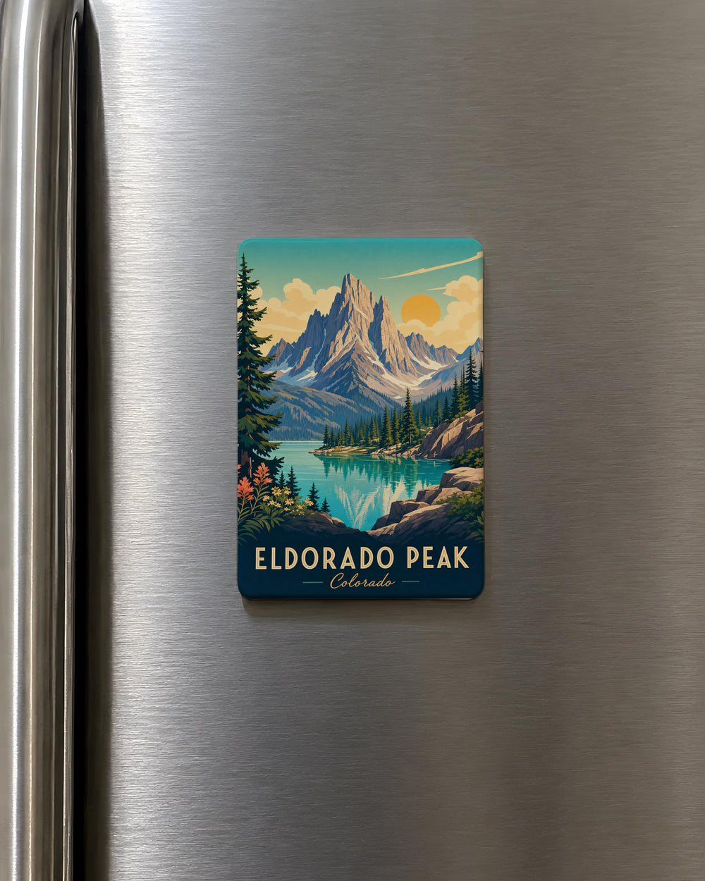 Eldorado Peak Fridge Magnet, Mountain Summit Souvenir, Washington Cascades Hiking Climbing Gift