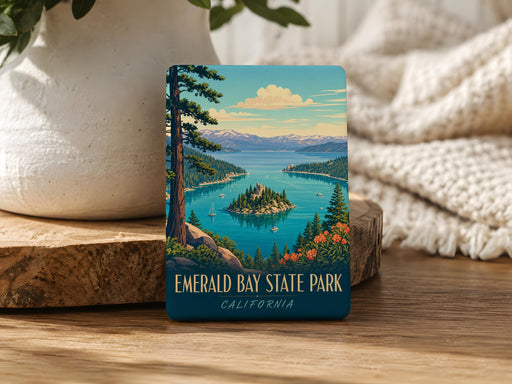 Emerald Bay State Park Fridge Magnet, Lake Tahoe California Souvenir Magnet, Scenic Park Travel Keepsake Gift