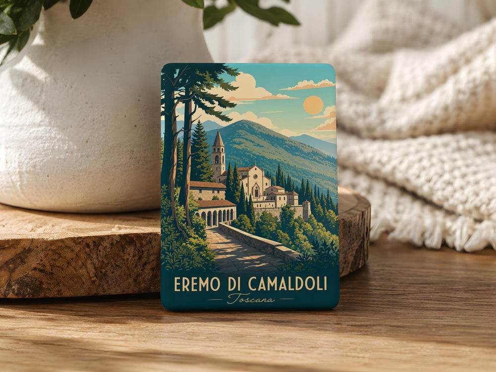 Eremo di Camaldoli Fridge Magnet, Camaldoli Monastery Souvenir Magnet, Tuscany Italy Travel Keepsake Magnet