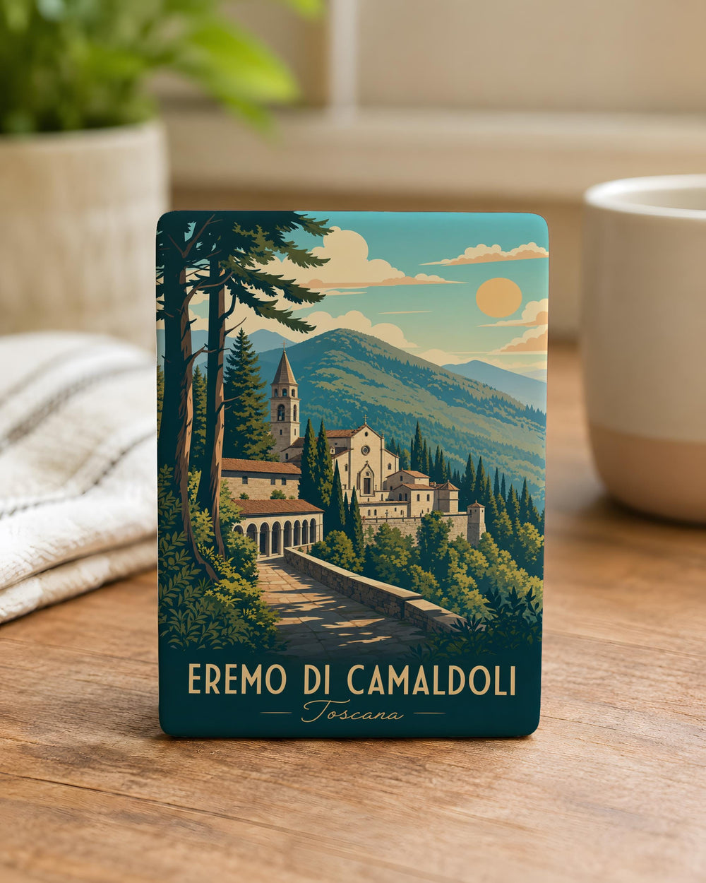 Eremo di Camaldoli Fridge Magnet, Camaldoli Monastery Souvenir Magnet, Tuscany Italy Travel Keepsake Magnet