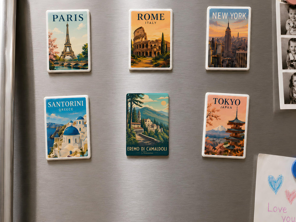 Eremo di Camaldoli Fridge Magnet, Camaldoli Monastery Souvenir Magnet, Tuscany Italy Travel Keepsake Magnet