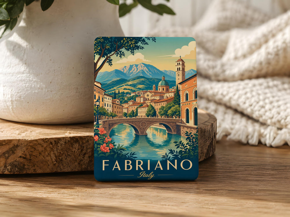 Fabriano Italy Fridge Magnet, Fabriano Travel Souvenir Magnet, Italy City Landmark Refrigerator Magnet, Italian Vacation Gift