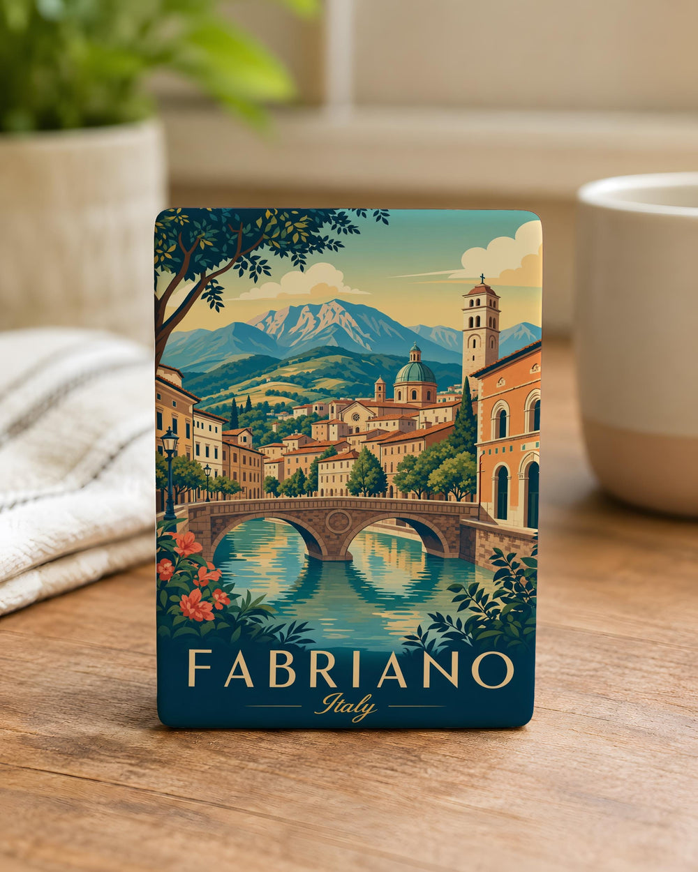 Fabriano Italy Fridge Magnet, Fabriano Travel Souvenir Magnet, Italy City Landmark Refrigerator Magnet, Italian Vacation Gift