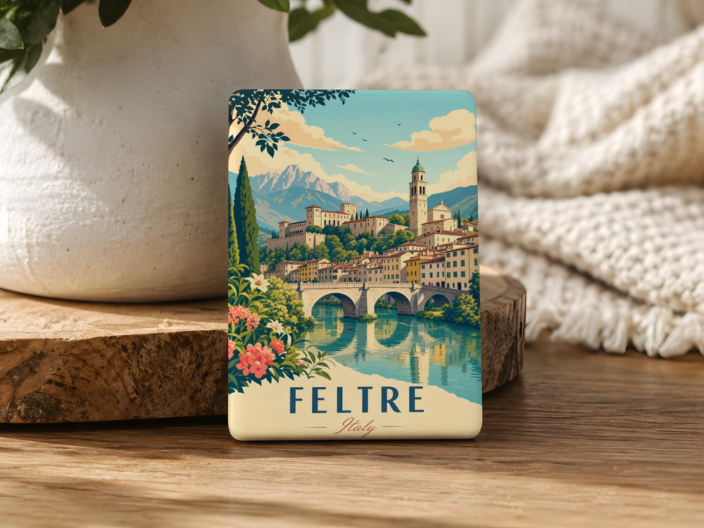 Feltre Italy Fridge Magnet, Feltre Travel Souvenir Magnet, Italian City Landmark Refrigerator Magnet Gift