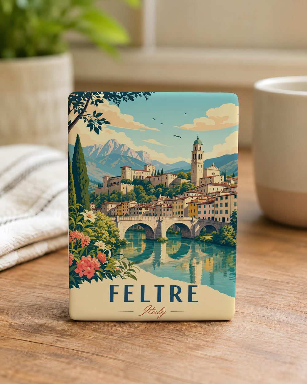 Feltre Italy Fridge Magnet, Feltre Travel Souvenir Magnet, Italian City Landmark Refrigerator Magnet Gift