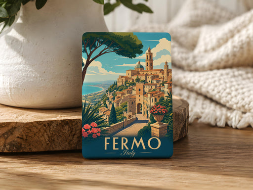 Fermo Italy Fridge Magnet, Fermo Marche Souvenir Magnet, Italian Travel Keepsake, Historic Fermo Landmark Gift