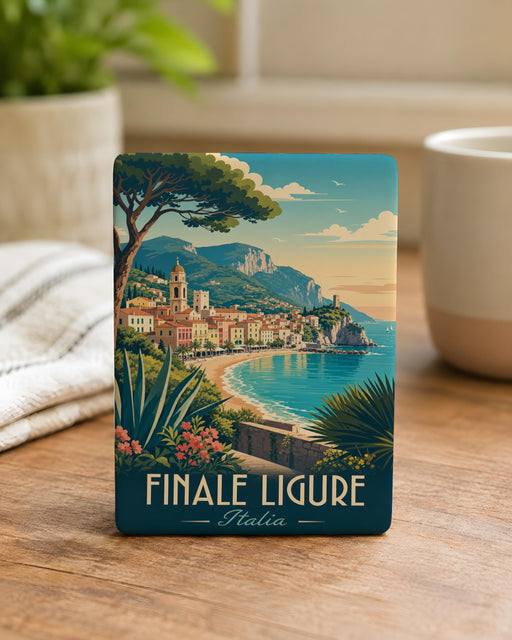 Finale Ligure Italy Fridge Magnet, Ligurian Coast Travel Souvenir Magnet, Italian Riviera Landmark Keepsake Magnet
