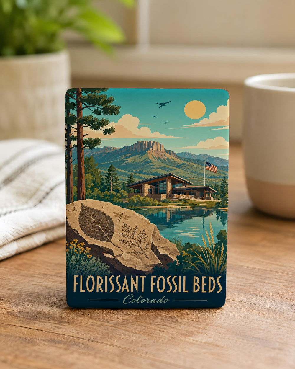 Florissant Fossil Beds National Monument Fridge Magnet, Colorado Fossil Site Souvenir Magnet, Ancient Plants and Insects Magnet