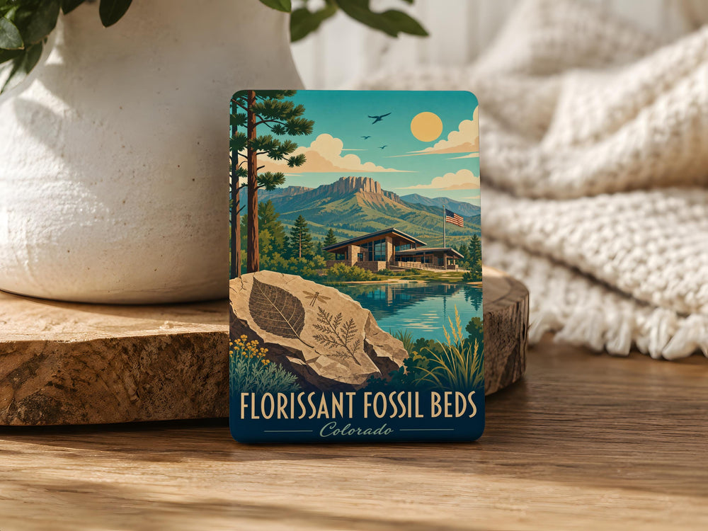 Florissant Fossil Beds National Monument Fridge Magnet, Colorado Fossil Site Souvenir Magnet, Ancient Plants and Insects Magnet