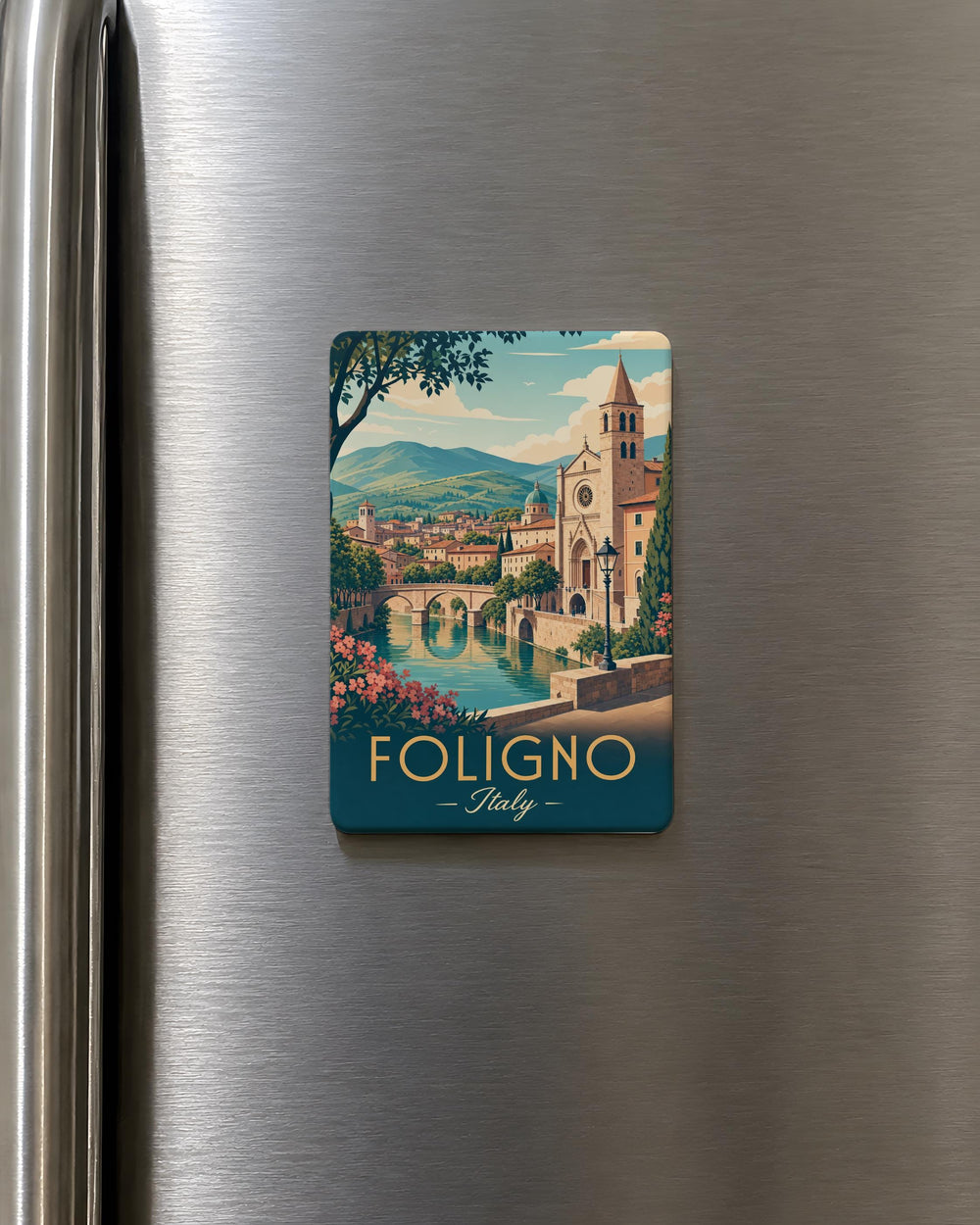 Foligno Italy Fridge Magnet, Foligno Souvenir Magnet, Italy Travel Gift, Umbria Keepsake Magnet, Italian City Landmark Magnet