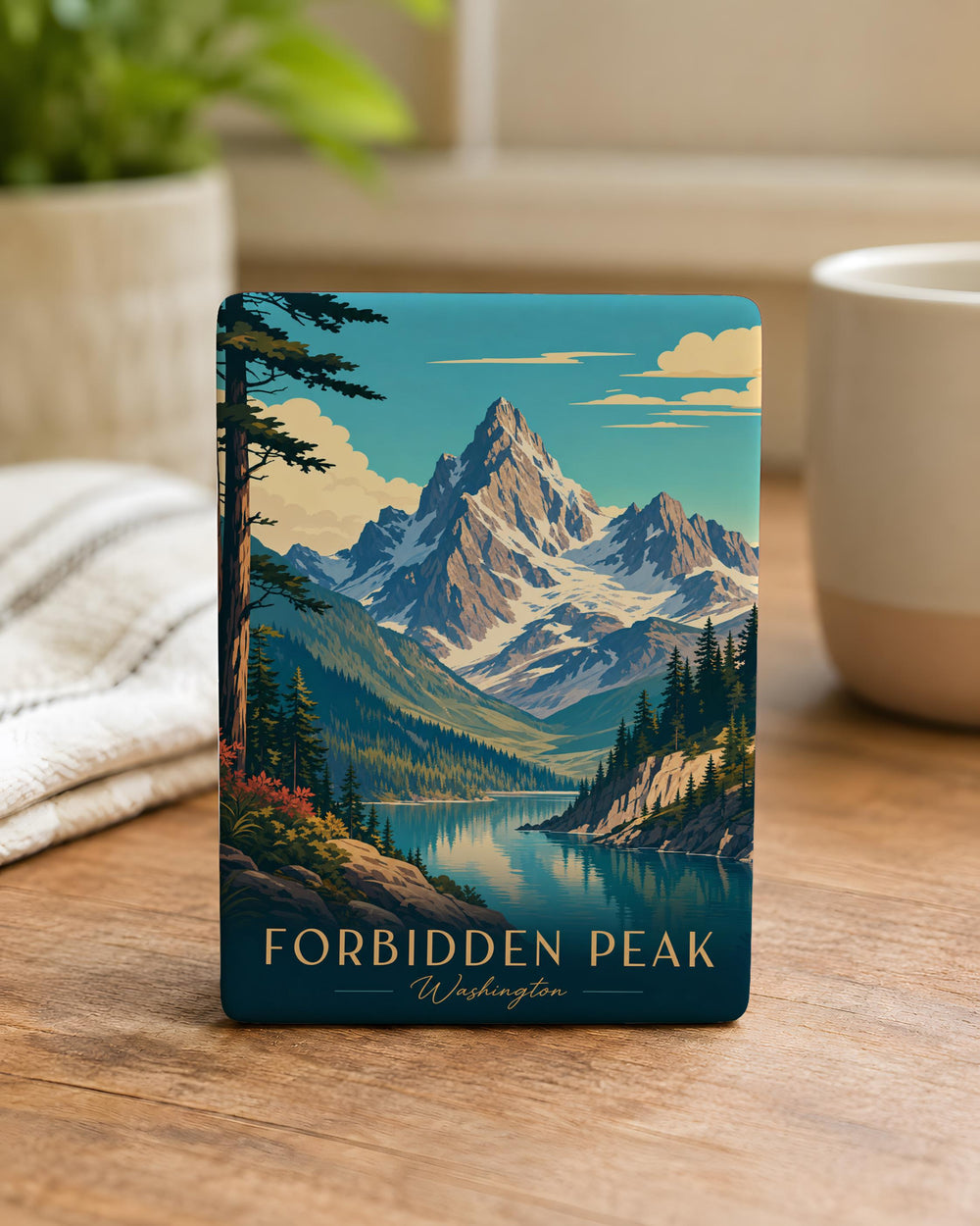 Forbidden Peak Mountain Fridge Magnet, North Cascades Washington Peak Souvenir, Alpine Summit Hiking Climbing Gift