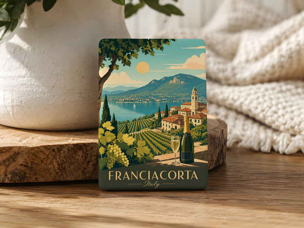 Franciacorta Italy Fridge Magnet, Franciacorta Travel Souvenir, Italian Wine Region Keepsake, Lombardy Italy Magnet Gift
