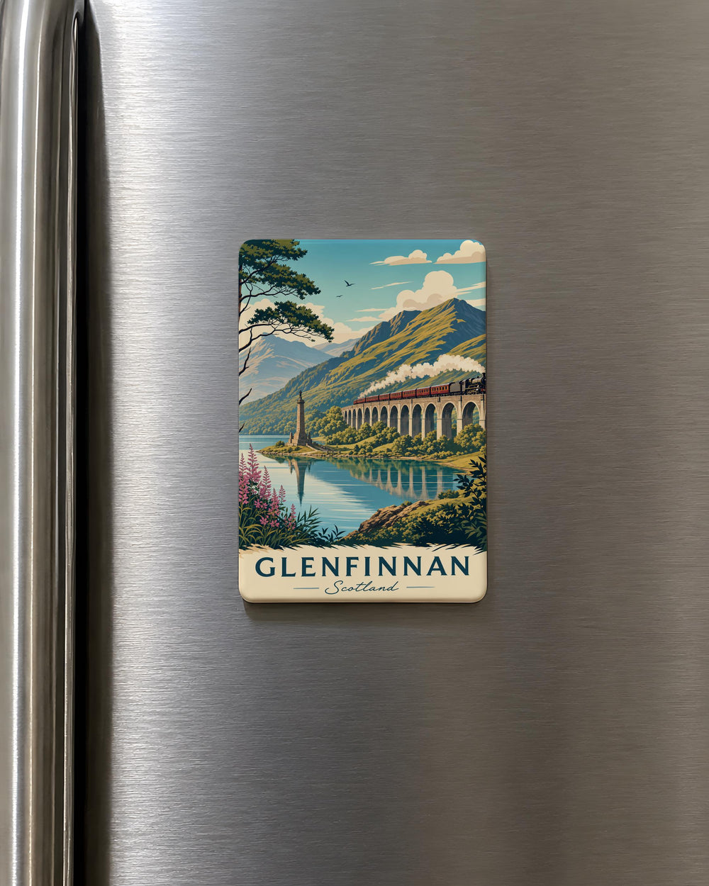 Glenfinnan Scotland Fridge Magnet, Glenfinnan Viaduct Landmark Souvenir, Scottish Highlands Travel Keepsake Magnet