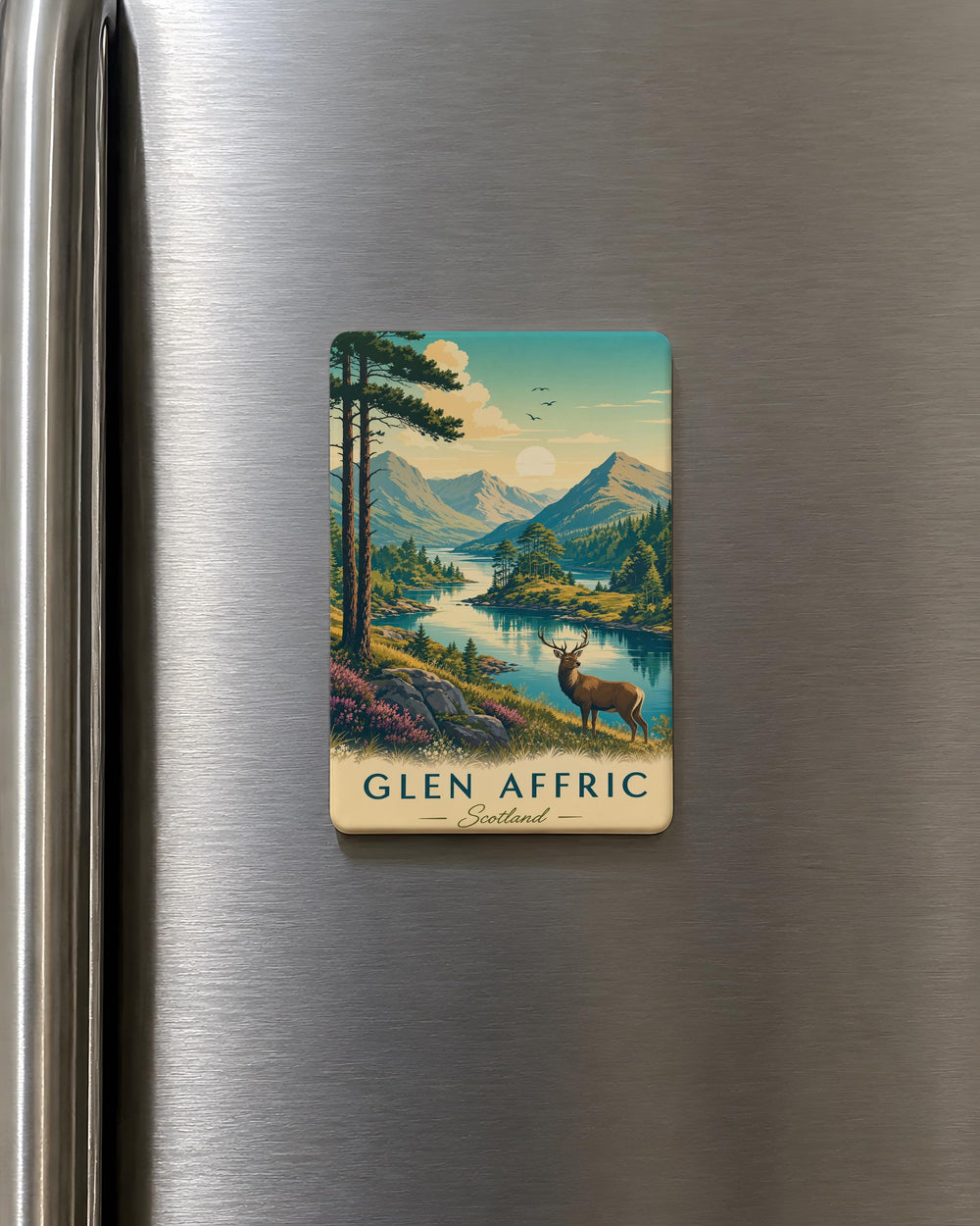 Glen Affric Fridge Magnet, Scottish Highlands Landscape Souvenir Magnet, Glen Affric Scotland Travel Keepsake Magnet