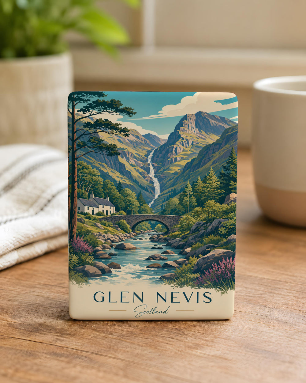 Glen Nevis Fridge Magnet, Scottish Highlands Souvenir Magnet, Ben Nevis Travel Gift, Scotland Mountain Keepsake Magnet