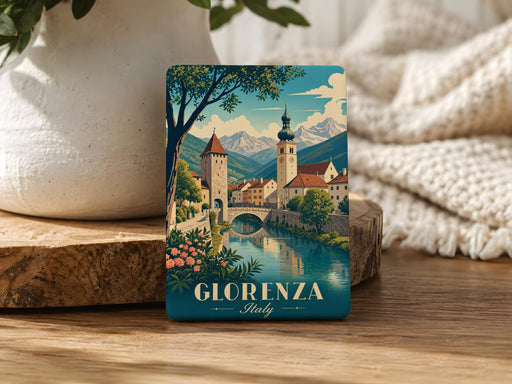 Glorenza Italy Fridge Magnet, Glorenza South Tyrol Souvenir Magnet, Italian Alps Travel Keepsake Magnet