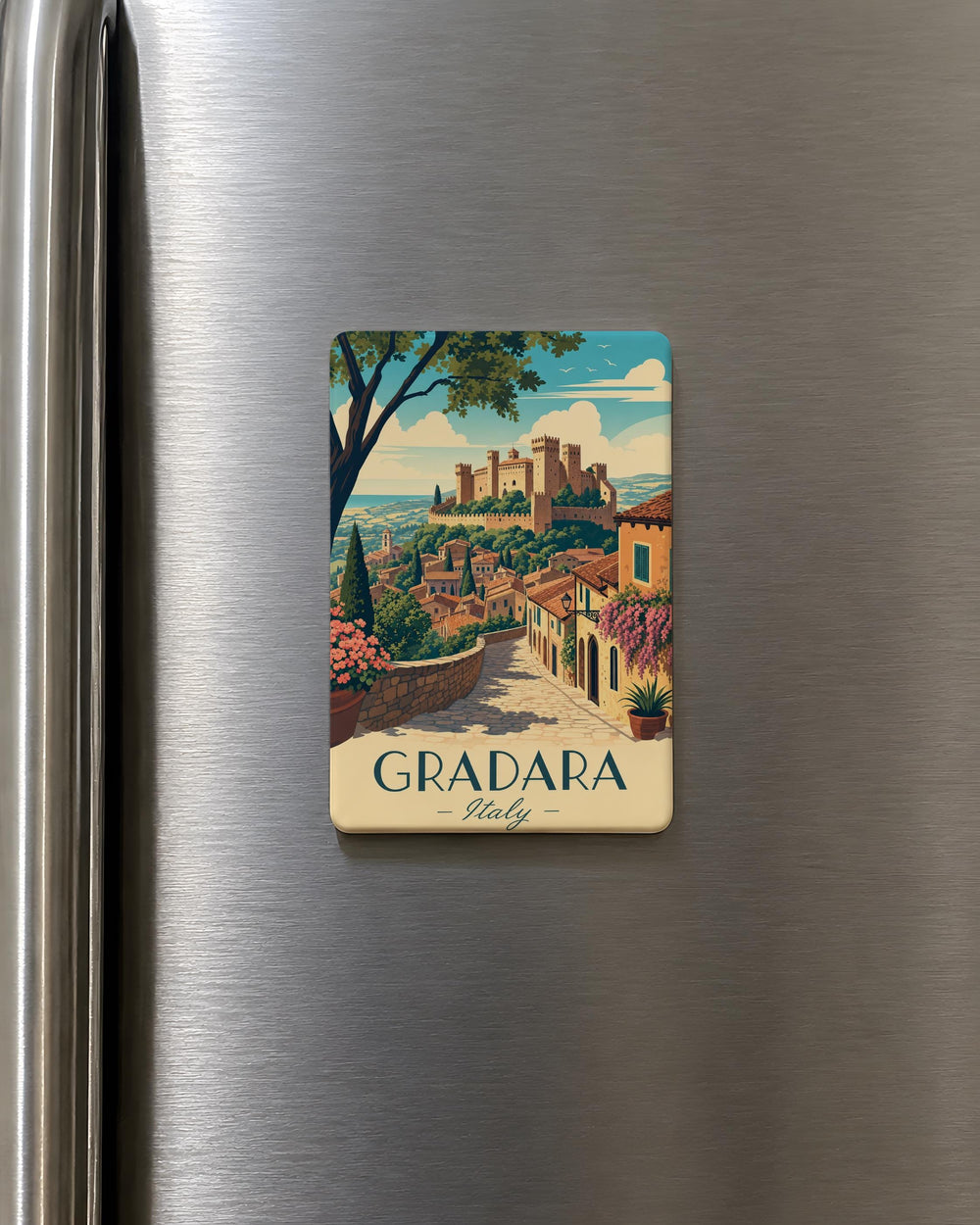 Gradara Italy Fridge Magnet, Gradara Castle Souvenir Magnet, Italian Village Travel Keepsake Magnet, Marche Italy Gift