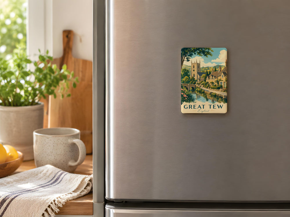 Great Tew Fridge Magnet, Great Tew Village Souvenir Magnet, Oxfordshire England Travel Gift, Cotswolds Keepsake Magnet