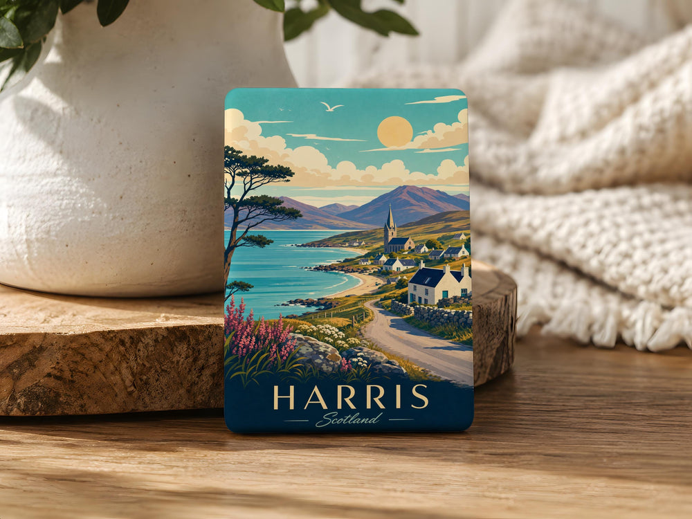Harris Scotland Fridge Magnet, Harris Island Souvenir Magnet, Outer Hebrides Travel Keepsake, Scotland Vacation Gift