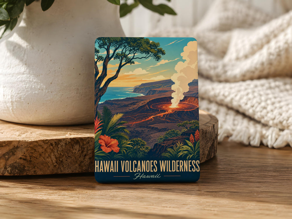 Hawaii Volcanoes Wilderness Fridge Magnet, Volcano National Park Souvenir, Big Island Hawaii Travel Keepsake Magnet